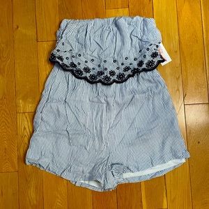 Blue strapless Jessica Simpson romper